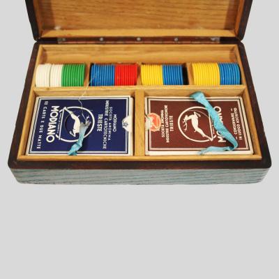 1940s Italian wooden Game box