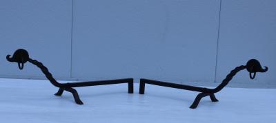1940s Large Sea Horse Andirons