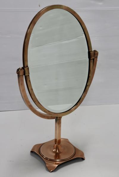 1940s Patinated Copper Large Vanity Mirror By JR Palmenbergs Sons