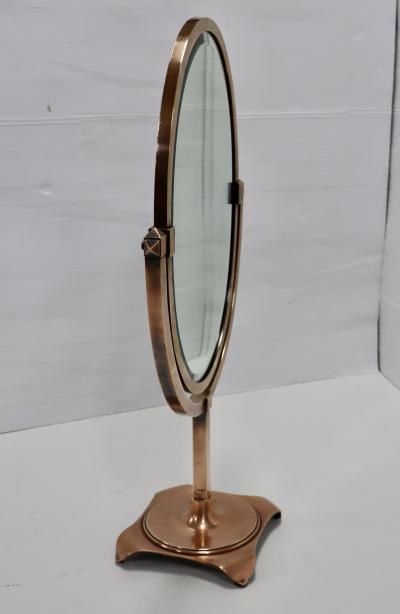 1940s Patinated Copper Large Vanity Mirror By JR Palmenbergs Sons