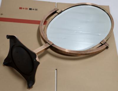 1940s Patinated Copper Large Vanity Mirror By JR Palmenbergs Sons
