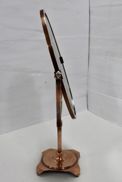 1940s Patinated Copper Large Vanity Mirror By JR Palmenbergs Sons