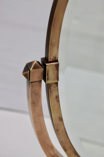 1940s Patinated Copper Large Vanity Mirror By JR Palmenbergs Sons