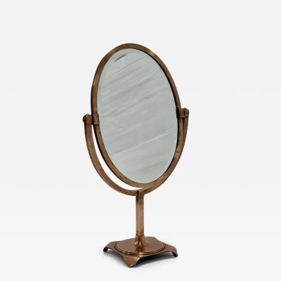 1940s Patinated Copper Large Vanity Mirror By JR Palmenbergs Sons