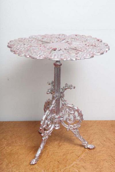 1940s Silver Leaves Wrought Iron Tables