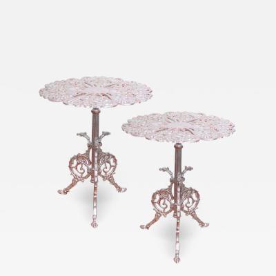1940s Silver Leaves Wrought Iron Tables