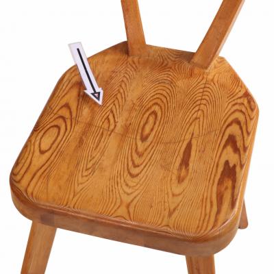 1940s Swedish Brutalist Pine Dining Chairs Set of 4
