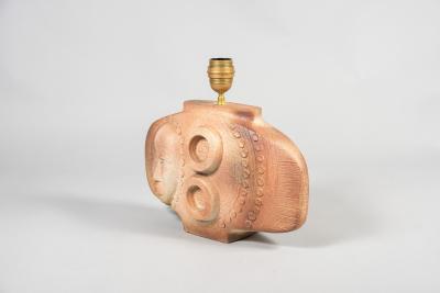 1940s Terracota Africanist lamp signed