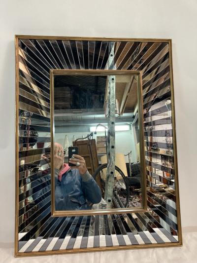 1940s double glass wall mirror