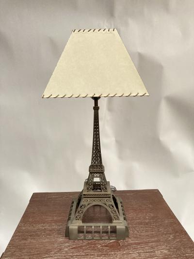 1940s metal Eiffel tower lamp