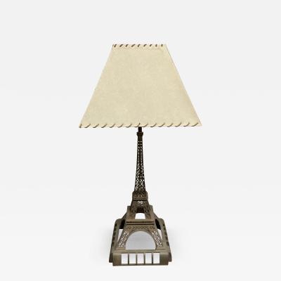 1940s metal Eiffel tower lamp