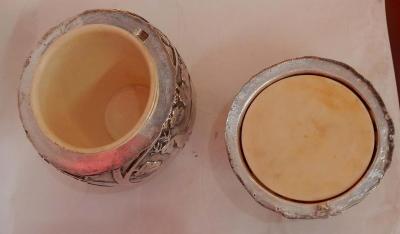 1950 1970 Ice Bucket Pineapple Shape Animal Decor Silver Metal