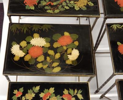 1950 1970 Pair of Series of 3 Nesting Tables