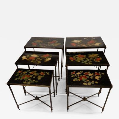 1950 1970 Pair of Series of 3 Nesting Tables