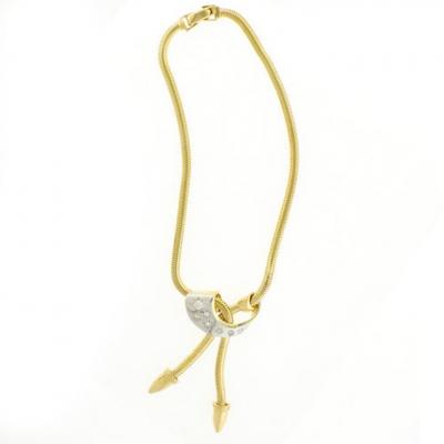 1950 Retro Modern gold Tassel Necklace