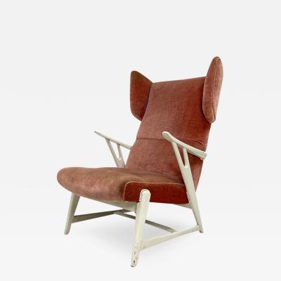 1950 s European Angular Wingback Chair