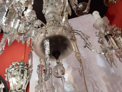 1950Chandelier Crystal Baccarat 6 Arms