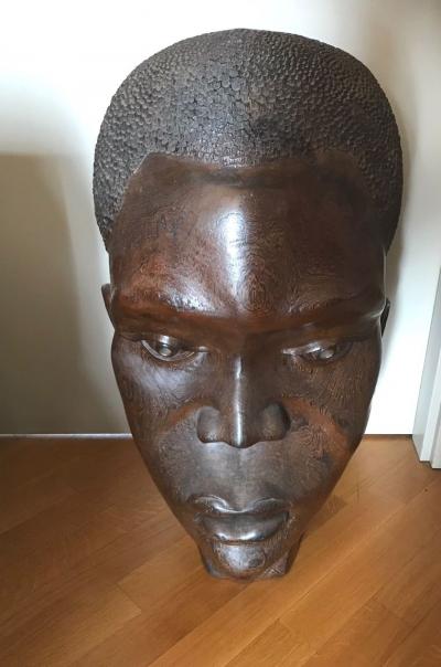 1950S AFRICANS MAN SCULPTURE