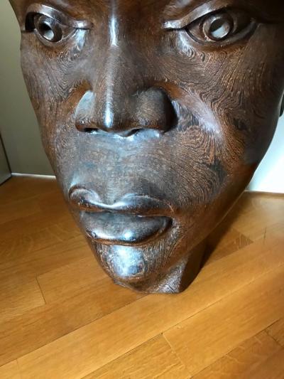1950S AFRICANS MAN SCULPTURE