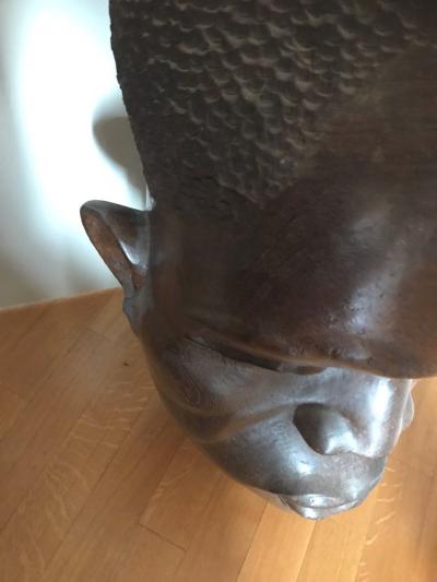 1950S AFRICANS MAN SCULPTURE