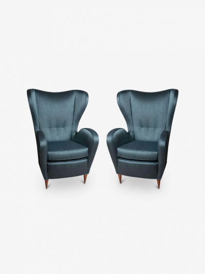 1950S ITALIAN WINGBACK CHAIRS