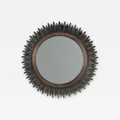 1950S ZINCD COPPER SUNBURST MIRROR ITALY