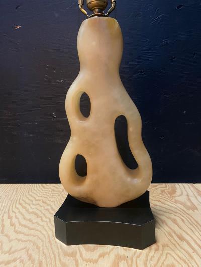 1950s Biomorphic Alabaster Table Lamp designed by Maurizio Tempestini
