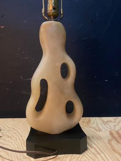 1950s Biomorphic Alabaster Table Lamp designed by Maurizio Tempestini