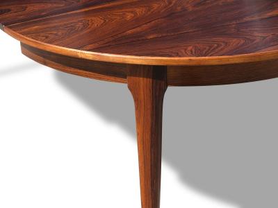 1950s Brazilian Rosewood Dining Table with Stunning Grain Patterns Restored
