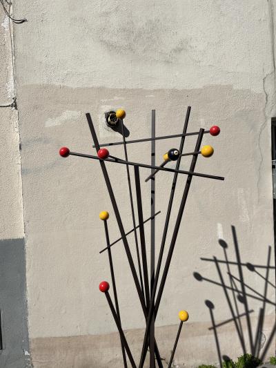 1950s Brutalist Coat rack by Mazol