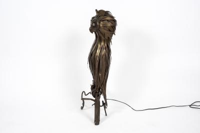 1950s Brutalist owl lamp