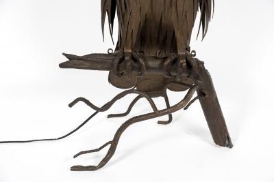 1950s Brutalist owl lamp