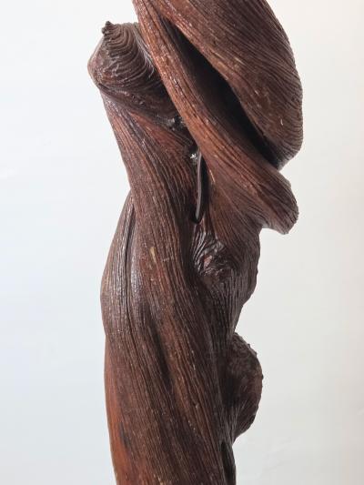 1950s California Mid Century Hand Carved Twisted Desert Ironwood Floor Lamp