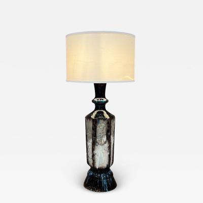 1950s Chinese Ceramic Glazed Table Lamp