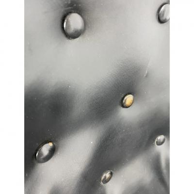 1950s Danish Leather High Back Lounge Chair