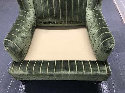 1950s English Upholstered Lounge Chairs