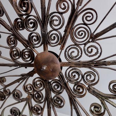 1950s Fire Screen Constructed from 19th Century Iron Elements France