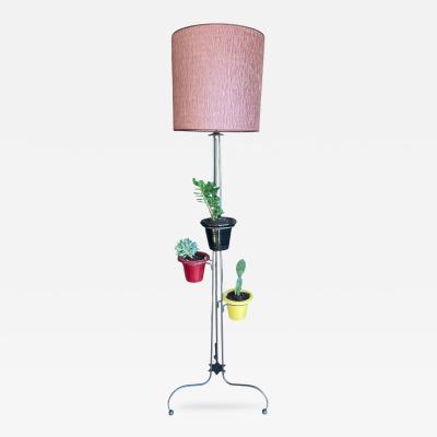 1950s Floor lamp with flower pots by Asselbure
