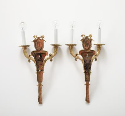1950s French Bronze Sconces