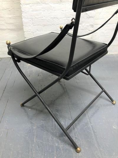 1950s French Iron and Brass Dining Chairs