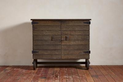 1950s French Slatted Cabinet