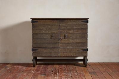 1950s French Slatted Cabinet