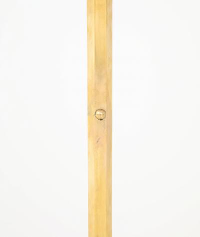 1950s French Solid Brass Swing Arm Floor Lamp