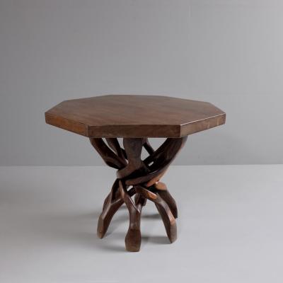 1950s Interlocking Hardwood Sidetable Africa
