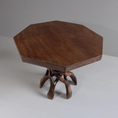 1950s Interlocking Hardwood Sidetable Africa