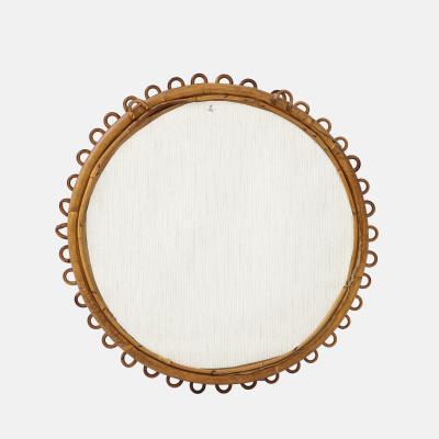1950s Italian Bamboo and Rattan Mirror