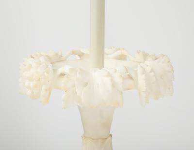1950s Italian Carved Carrara Marble Table Lamps