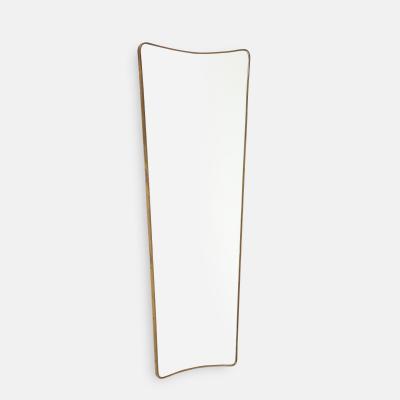 1950s Italian Modernist Grand Scale Brass Wall Mirror