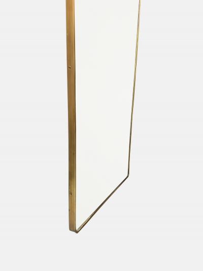 1950s Italian Modernist Grand Scale Brass Wall Mirror