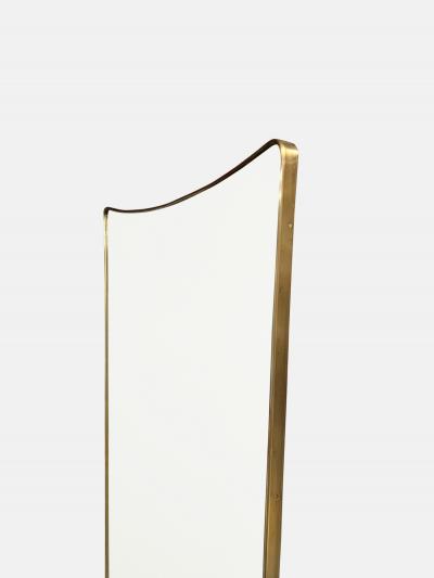 1950s Italian Modernist Grand Scale Brass Wall Mirror